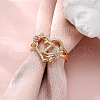 Heart with Flower Hollow Out Brass Finger Rings FS-WG99C3E-52-1