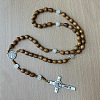Wood Rosary Bead Necklaces FS-WG6BD27-02-1
