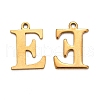 Ion Plating(IP) 304 Stainless Steel Alphabet Charms STAS-H122-E-G-1