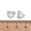 Brass Micro Pave Clear Cubic Zirconia Pendants KK-K351-45C-P-3