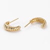 (Jewelry Parties Factory Sale)Brass Half Hoop Earrings EJEW-C502-03G-2