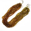 Baking Paint Transparent Glass Beads Strands X-DGLA-A035-T8mm-A05-2