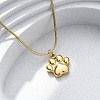 304 Stainless Steel Dog Paw Print Pendant Necklaces for Women NJEW-Z044-13G-1