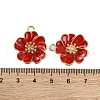 Light Gold Plated Alloy Enamel Pendants ENAM-Z017-14KCG-4