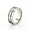 Tarnish Resistant 201 Stainless Steel Ring Core Blank for Inlay Jewelry Making RJEW-ZX002-05-12-2