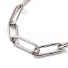 304 Stainless Steel Paperclip Chain Bracelet for Men Women BJEW-E031-03P-06-2