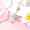 Umbrella Handmade Glass Seed Beaded & Acylic Pendant Decorations Sets HJEW-MZ00280-04-1