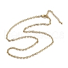 3MM 304 Stainless Steel Cable Chain Necklaces NJEW-T016-09G-4
