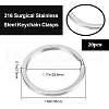 Beebeecraft 316 Surgical Stainless Steel Keychain Clasps STAS-BBC0005-81C-2