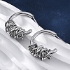 C-Shaped with knot Brass Stud Earrings EJEW-R025-28P-1