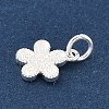 925 Sterling Silver Flower Charms with Jump Rings STER-R013-07S-2