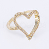 Brass Micro Pave Cubic Zirconia Finger Rings RJEW-E145-16G-18mm-1