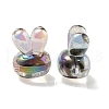 UV Plating Rainbow Iridescent Acrylic Beads PACR-E001-05G-2