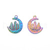 Ion Plating(IP) 201 Stainless Steel Pendants STAS-N098-233M-1