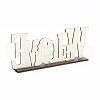 Natural Wood Desktop Ornament DJEW-C007-06-4