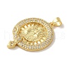 Rack Plating Brass Micro Pave Clear Cubic Zirconia Pendants KK-P267-14A-G-2