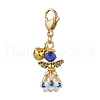 Angel Glass Beaded & Alloy Pendant Decorations HJEW-MZ00193-01-2