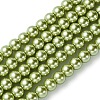 Eco-Friendly Dyed Glass Pearl Beads Strands HY-A008-6mm-RB066-1