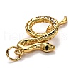 Brass Micro Pave Clear Cubic Zirconia Pendants X-KK-B028-08G-3