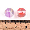 Two Tone Transparent Resin Beads RESI-N042-10mm-12-3