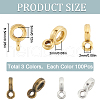 SOFPLATE 300Pcs 3 Colors Tibetan Style Hangers Tube Bails TIBE-SP0001-04-2