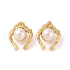 304 Stainless Steel Plastic Bead Stud Earrings EJEW-S227-06G-1