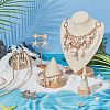   Natural Shell & Alloy Starfish Charm Bracelet & Bib Necklace & Adjustable Ring & Dangle Stud Earrings & Aligator Hair Clip & Mini Crossbody Bags SJEW-PH0001-11-2