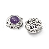 Brass Pave Natural Amethyst Multi-Strand Links KK-D366-01P-L-2