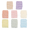 8Pcs 8 Colors 1M Polyester Ruffled Elastic Lace Trim OCOR-NB0001-93A-1