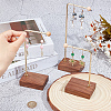 3Pcs 3 Sizes Alloy Jewelry Display Stands with Wood Base EDIS-WH0022-25-3