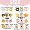 96Pcs 24 Styles Opaque Resin Donut Cabochons RESI-TA0001-64-4