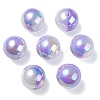 UV Plating Rainbow Iridescent Opaque Acrylic Beads OACR-C007-01A-2