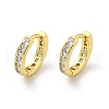 Brass Micro Pave Cubic Zirconia Hoop Earring EJEW-C088-13A-G-1