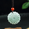 Hollow Flower Natural Jade Pendant Necklaces FS-WG657F8-01-2