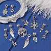 50Pcs 10 Styles Tibetan Style Alloy European Dangle Charms PALLOY-CJ0002-74-5