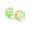 Luminous Handmade Enamel Gold Sand Glass Beads Strands LAMP-U004-08B-4