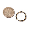 Natural Labradorite Beaded Stretch Rings RJEW-JR00867-07-3