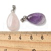 Natural Quartz Crystal/Natural Rose Quartz/Natural Amethyst Pendants G-K385-07P-3