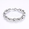 Tarnish Resistant 304 Stainless Steel Rope Chain Bracelets BJEW-F330-01P-1