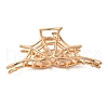 Halloween Alloy Hollow Claw Hair Clips for Women Girls AJEW-A056-06C-G-1