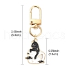 Mother's Day Coffee Cup with Cat Alloy Enamel Pendant Decoration HJEW-YW00025-01-3