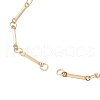 304 Stainless Steel Flat Bar Link Chain Bracelet Slider Making AJEW-JB01347-01-2