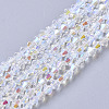 Electroplate Glass Beads Strands EGLA-Q118-3mm-C17-1