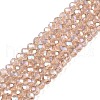Electroplate Glass Beads Strands EGLA-A044-T3mm-B20-1