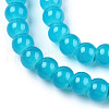 Baking Painted Imitation Jade Glass Round Bead Strands DGLA-Q021-4mm-07-3