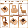 Kraft Paper Gift Box with Visible Window CON-WH0088-74A-4