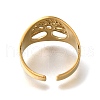 304 Stainless Steel Tree of Life Open Cuff Ring RJEW-F161-02G-25-3