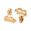 Ion Plating(IP) 304 Stainless Steel Stud Earrings FIND-Q103-01B-G-2