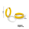Elegant Brass Enamel Hoop Earrings WO3683-2-1