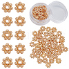 HOBBIESAY 50Pcs Brass Daisy Spacer Beads KK-HY0003-79-1